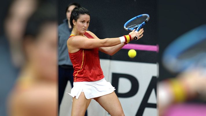 Tenis - Copa Federación: Italia - España. 2º partido individual