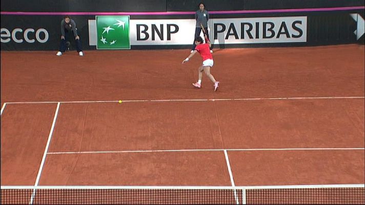Tenis - Copa Federación: Italia - España. 3er. partido individual