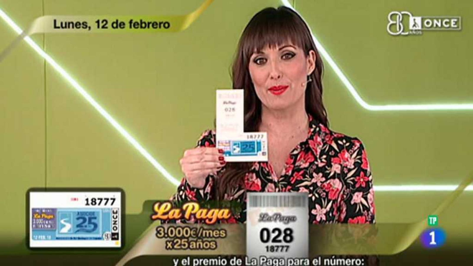 Sorteo ONCE - 12/02/18 - ver ahora