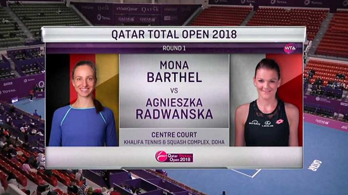Tenis - WTA Torneo Doha (Catar): M.Barthel - A.Radwanska