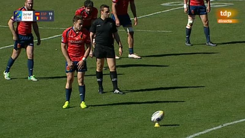 Puntapié de castigo de Linklater, España 22-3 Rumanía - Rugby | Ver