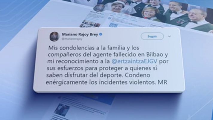Telediario 1 - El mundo de la política condena la muerte de un ertzaina