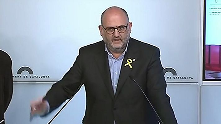 Telediario 1 - JxCat impulsa una resolución para defender Puigdemont como president al margen de la negociación con ERC
