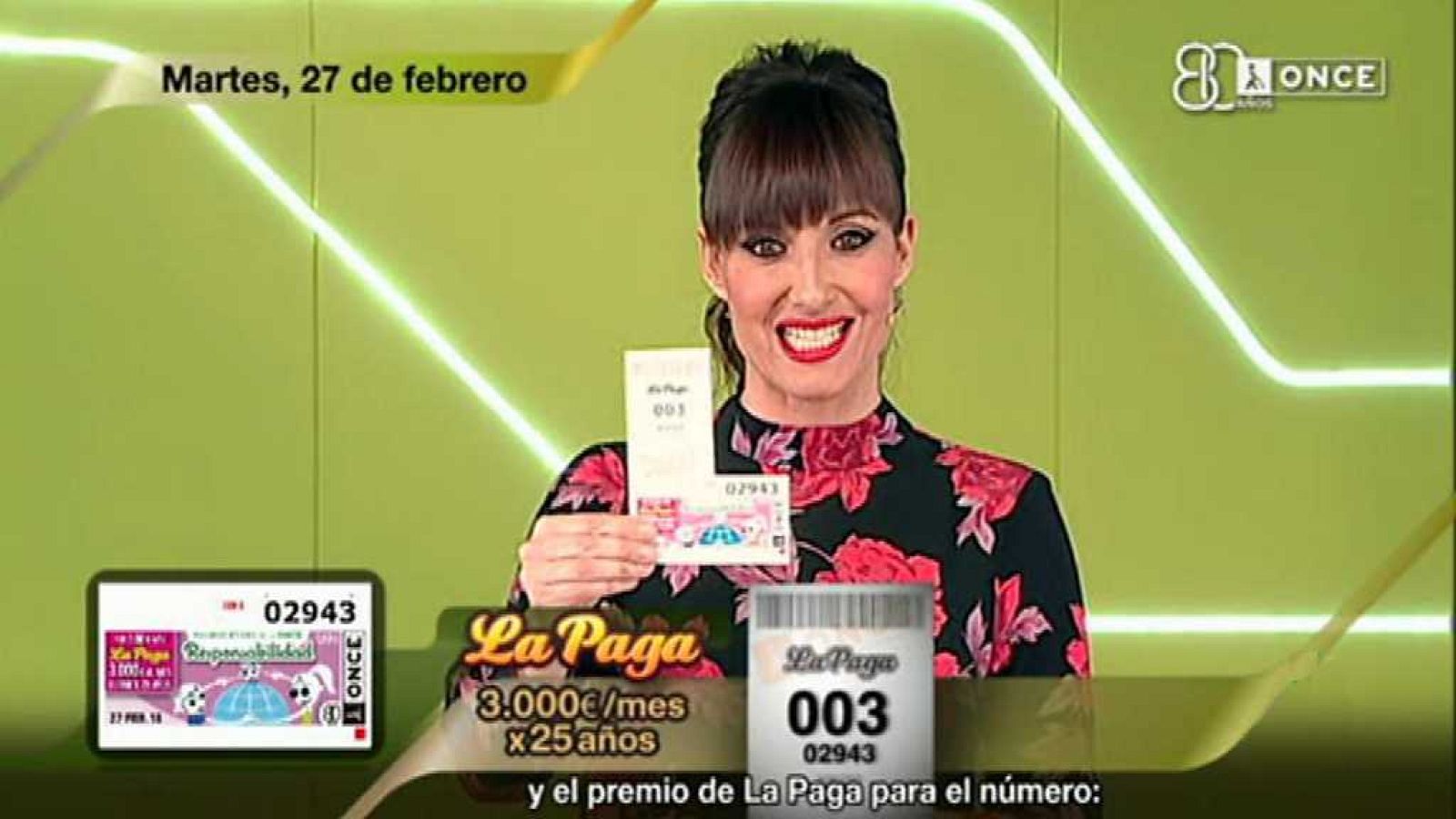 Sorteo ONCE - 27/02/18 - ver ahora