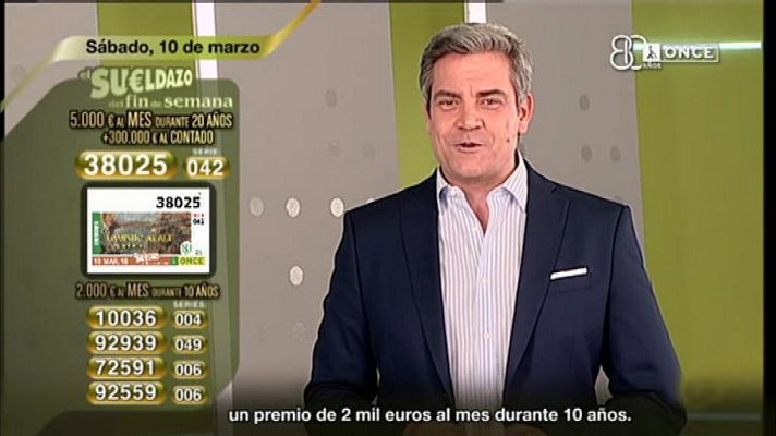 Sorteos ONCE - Sorteo ONCE - 10/03/18