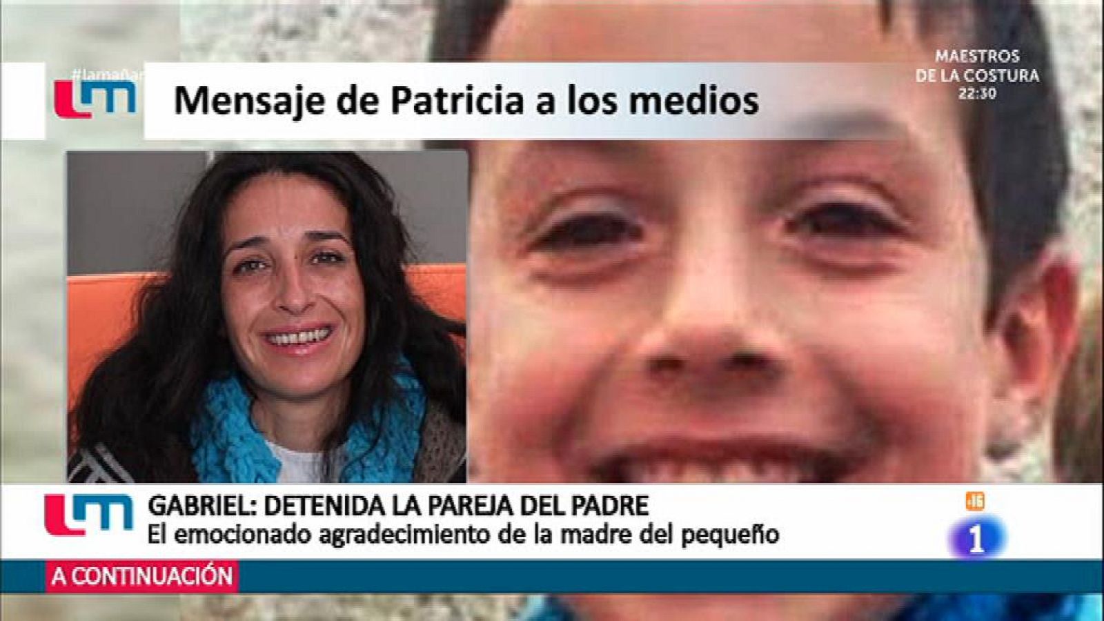 Patricia, madre de Gabriel, da las gracias a los medios