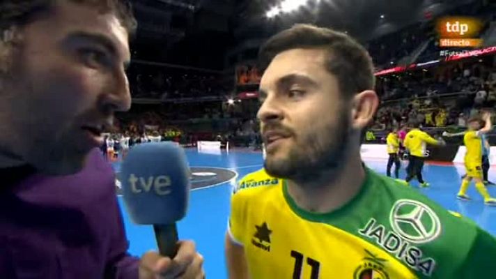  - Los jugadores de Jaén Paraíso, satisfechos tras el pase a semifinales