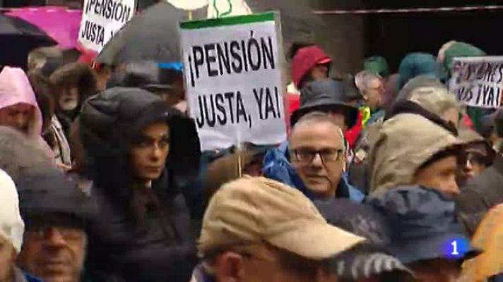 Telediario 1 - Así se han vivido las protestas por las pensiones en toda España