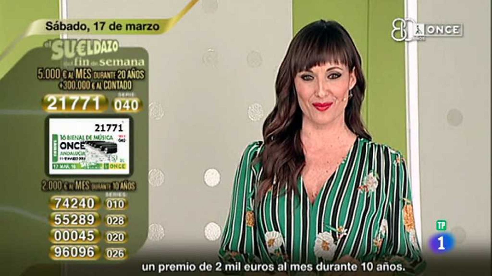 Sorteo ONCE - 17/03/18 - ver ahora