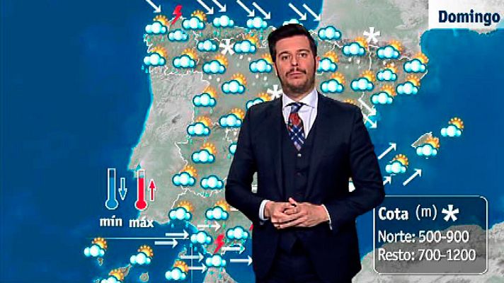 El tiempo - Lluvia y nieve en el norte y el sur peninsular