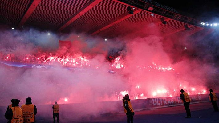 Telediario 1 - La UEFA cierra parcialmente el estadio del PSG por los incidentes ante el Madrid