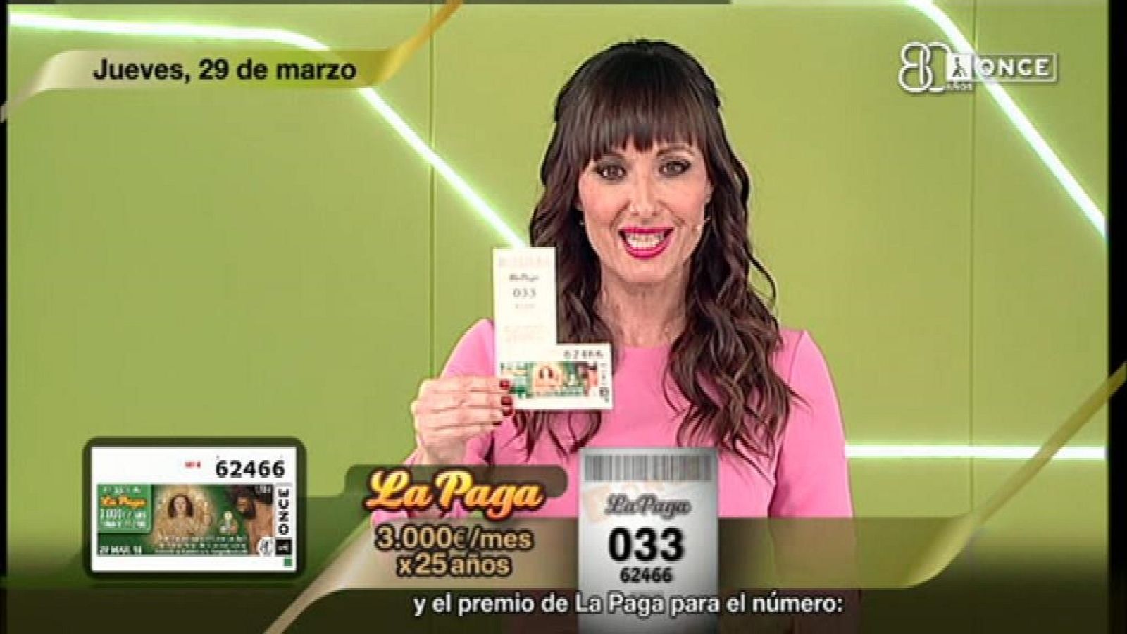 Sorteo ONCE - 29/03/18 - ver ahora