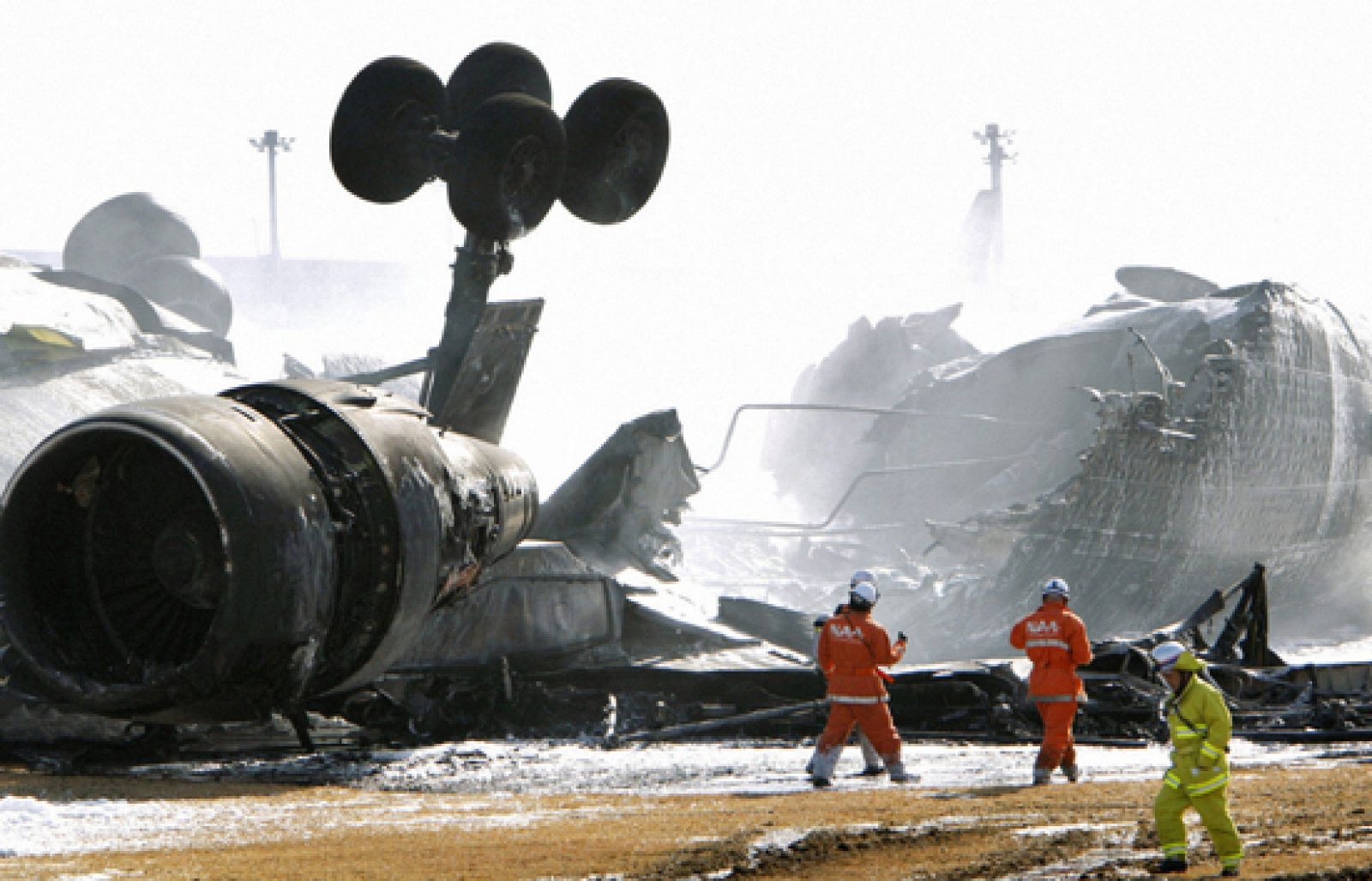 Dos muertos al estrellarse un avión en Tokio