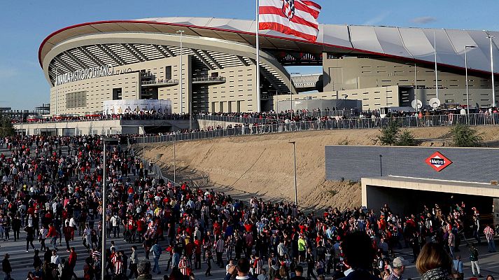 Telediario 1 - Así se refuerza el metro en las noches de fútbol del Atlético