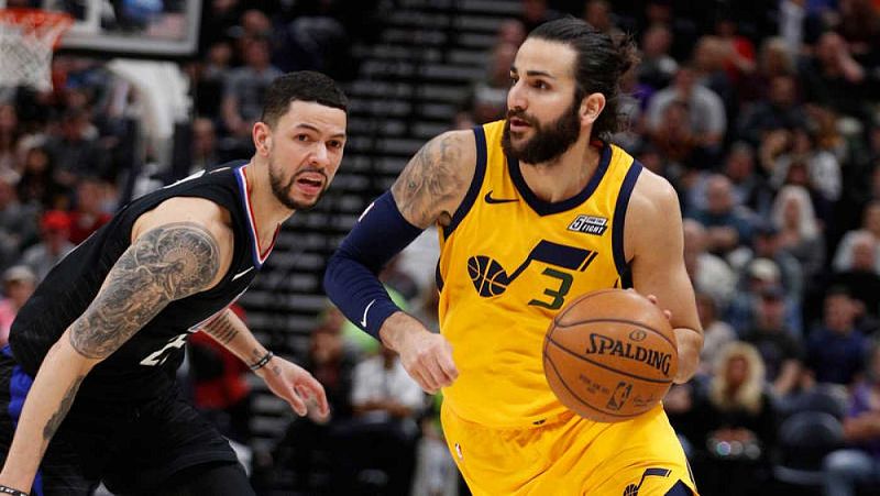 Los Jazz aplastan a los Clippers con susto de Ricky Rubio - Baloncesto en RTVE | Ver