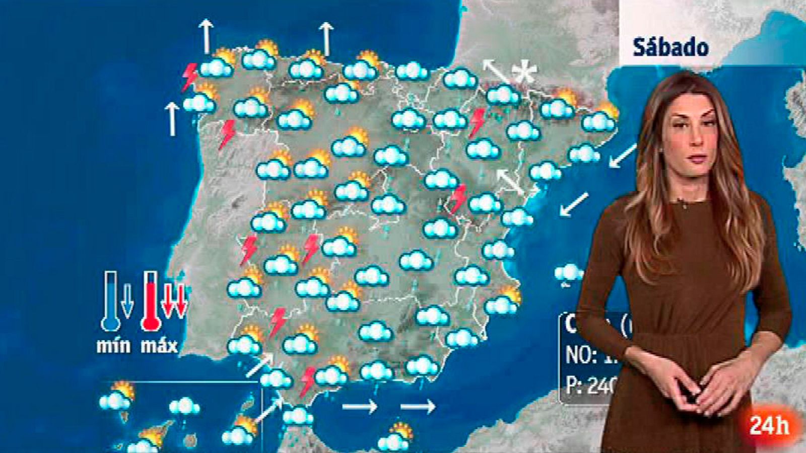 Inestabilidad y lluvias generalizadas en todo el país, con temperaturas a la baja