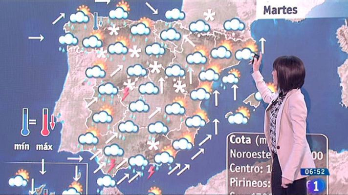 El tiempo - Este lunes habrá lluvias en el norte y descenso térmico en el centro de la península