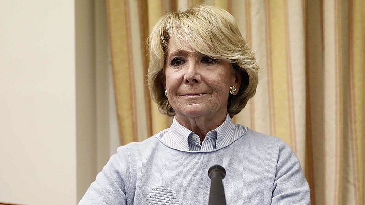 Telediario 1 - Aguirre niega la caja B del PP ante la comisión de investigación en el Congreso