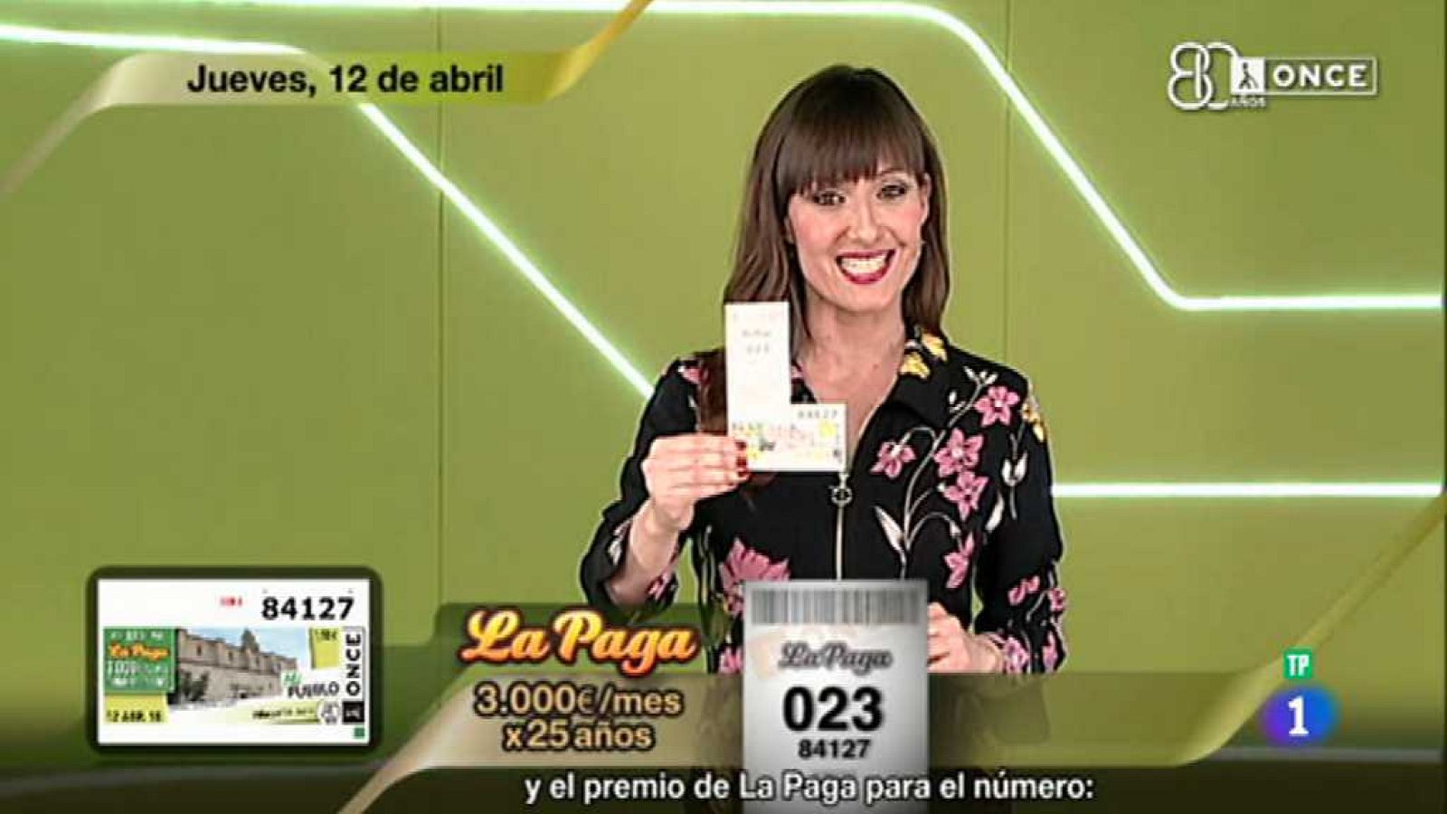 Sorteo ONCE - 12/04/18 - ver ahora