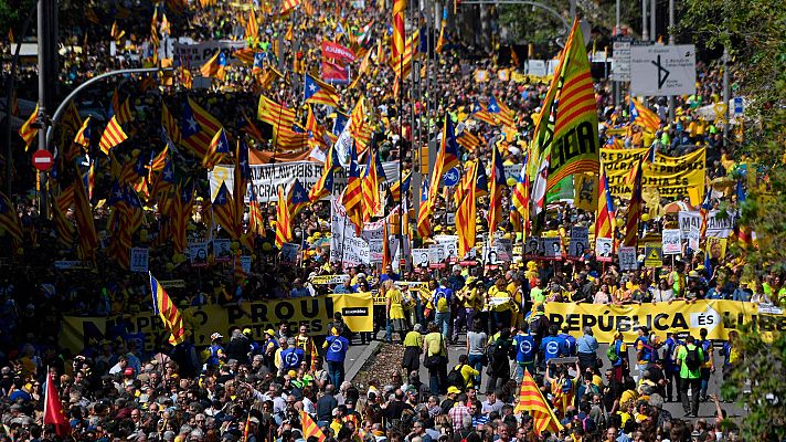 Informativo 24h - Manifestación en Barcelona para pedir la libertad de los líderes independentistas encarcelados