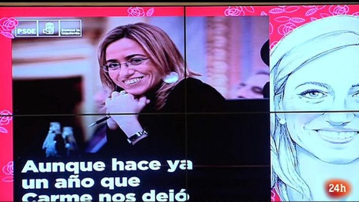 Parlamento - Primer aniversario de la muerte de Carme Chacón