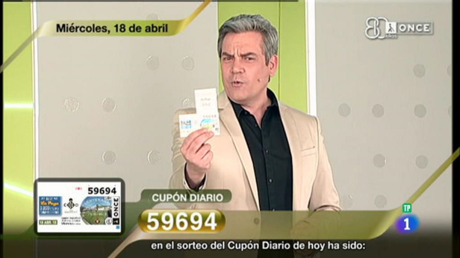 Sorteo ONCE - 18/04/18 - ver ahora