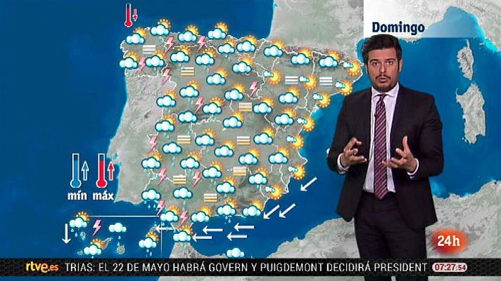 El tiempo - Chubascos en el sur que podrían ir acompañados de barro y calima