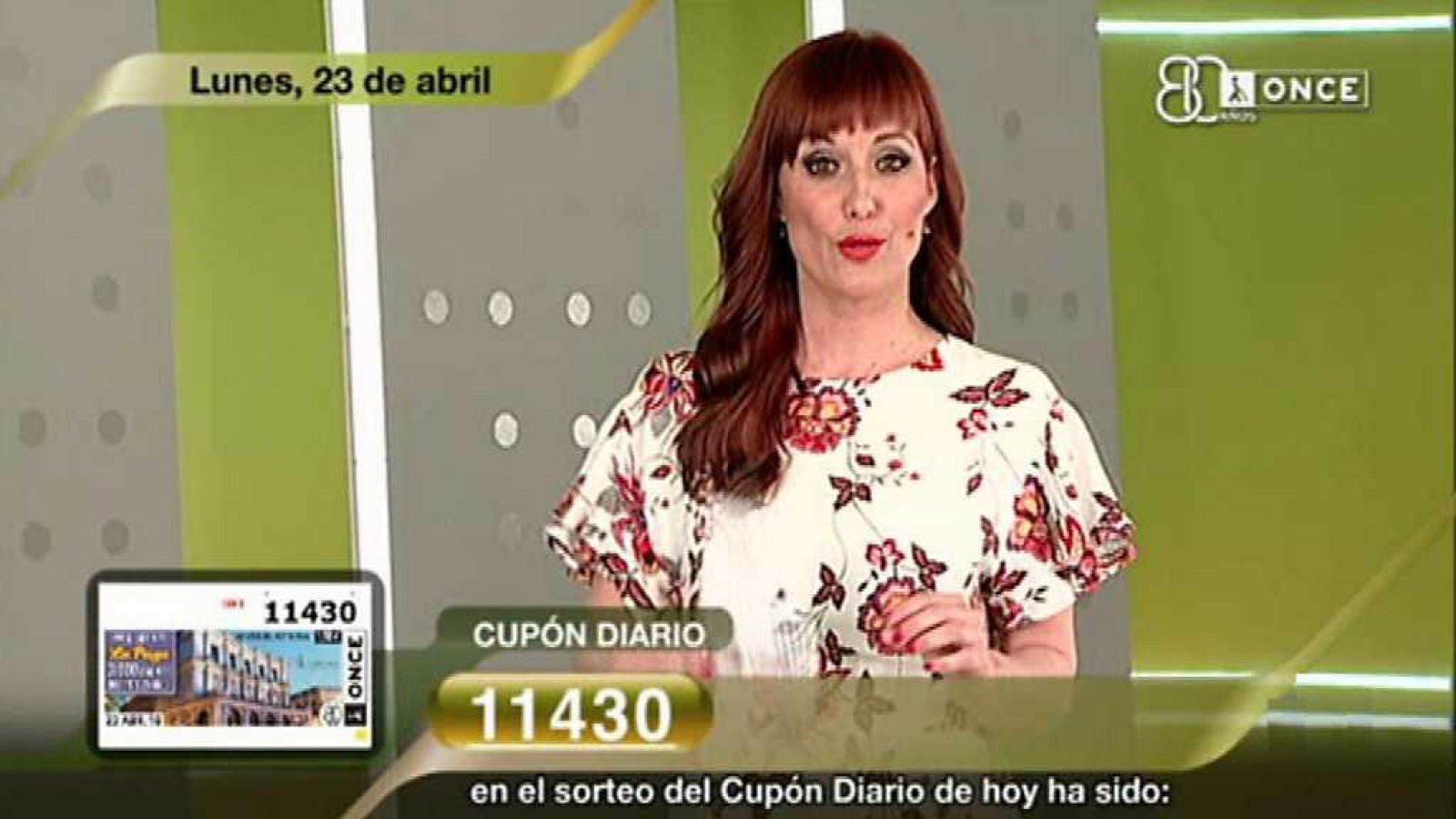 Sorteo ONCE - 23/04/18 - ver ahora