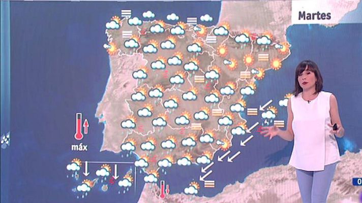 El tiempo - Este martes habrá tormentas fuertes en Andalucía y ascenso de las temperaturas en el tercio norte