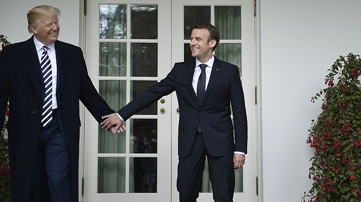 Telediario 1 - Macron propone un nuevo acuerdo nuclear con Irán en EE.UU.