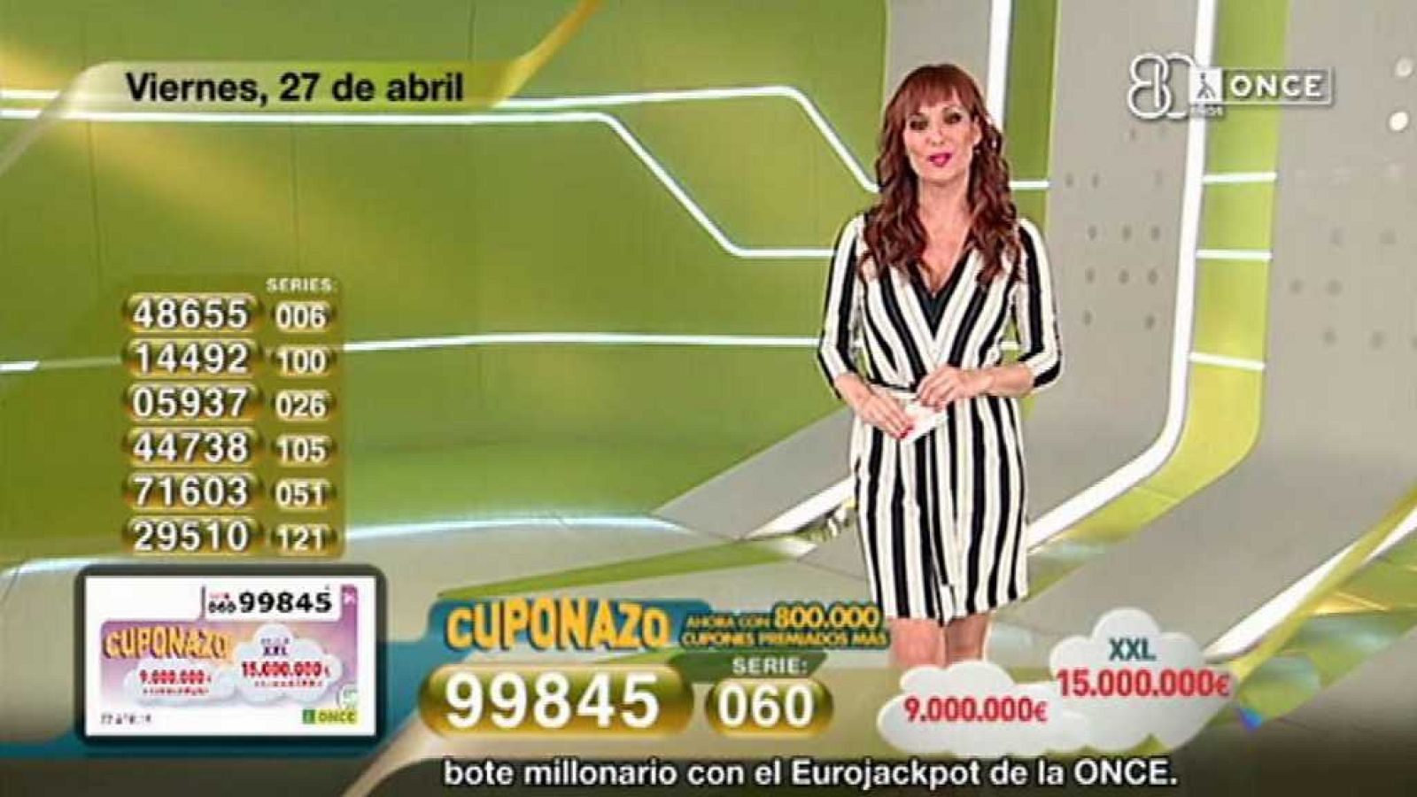 Sorteo ONCE - 27/04/18 - ver ahora