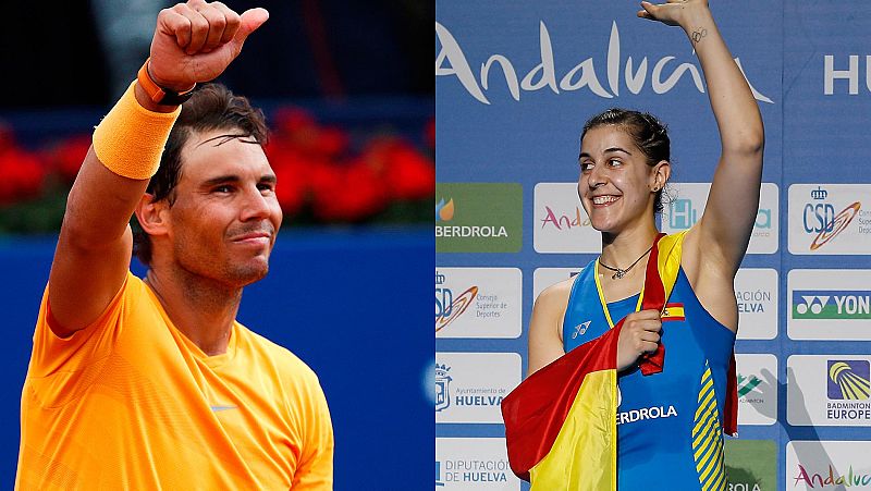 Rafa Nadal y Carolina Marín, magos de la raqueta en TVE