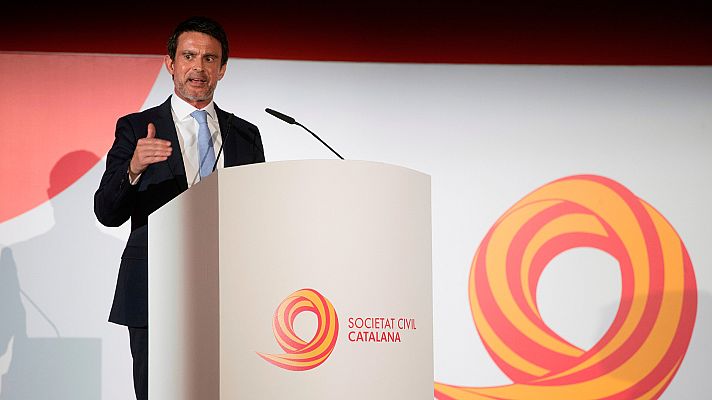 Telediario 1 - El PSC rechaza la plataforma de partidos frente al independentismo propuesta por Valls en Barcelona