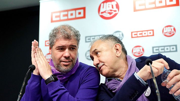 Informativo 24h - CC.OO. y UGT advierten a Gobierno y patronal: si no empieza a repartirse la riqueza, habrá "movilizaciones crecientes"