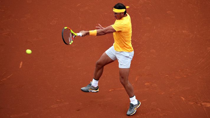 Telediario 1 - Rafa Nadal entrena ya en la tierra batida madrileña