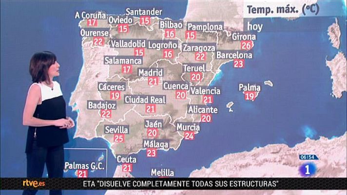 El tiempo - Subida de temperaturas en todo el país y algunas tormentas en el suroeste