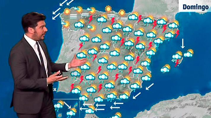 El tiempo - Tormentas generalizadas en todo el país, salvo en el Cantábrico