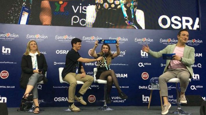 Eurovisión - La rueda de prensa de Amaia y Alfred tras su segundo ensayo