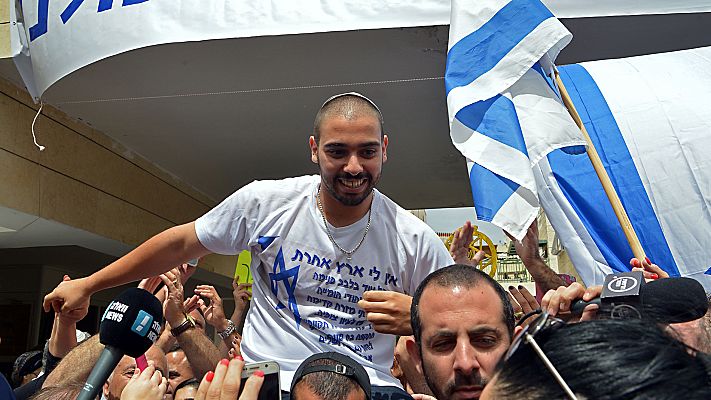 Telediario 1 - Sale en libertad el soldado israelí que remató a un atacante palestino en el suelo