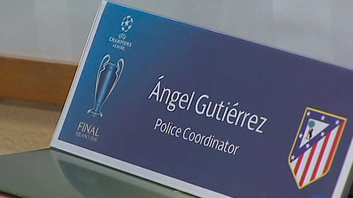 Telediario 1 - La policía ultima el dispositivo de seguridad de los aficionados atléticos en Lyon