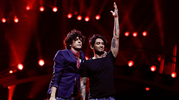 Eurovisión - Primer minuto de la actuación de Italia