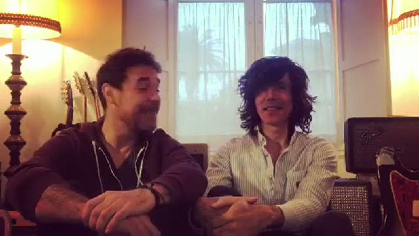 Juan y David, miembros del grupo El sueño de Morfeo, que representó a España en Malmö (Suecia) en 2013