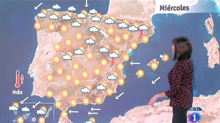 El tiempo - Este miércoles habrá viento, nubes, lloviznas y aumento de las temperaturas