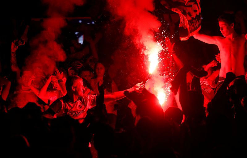 Neptuno celebra la tercera Europa League del Atlético