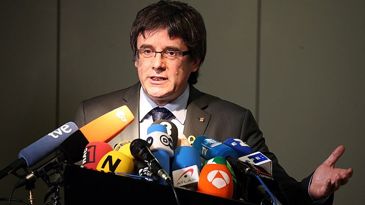 Telediario 1 - El juez Llarena avisa a la justicia alemana que la orden de detención contra Puigdemont es correcta