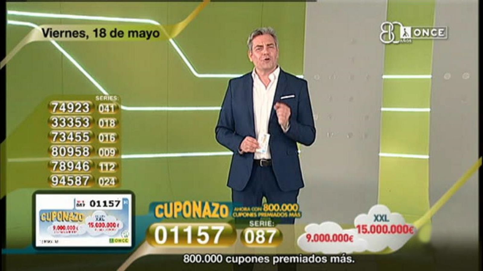 Sorteo ONCE - 18/05/18 - ver ahora