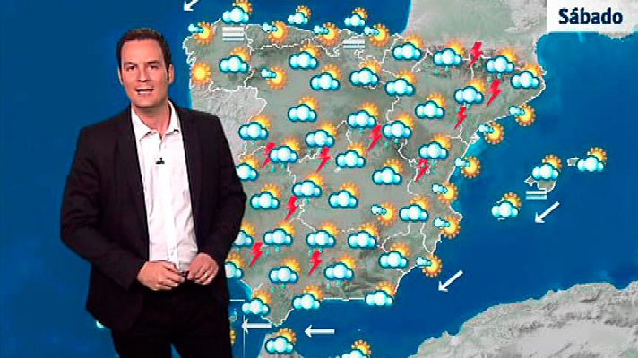 El tiempo - Lluvias en los sistemas Central e Ibérico, así como en Andalucía, Aragón y Cataluña