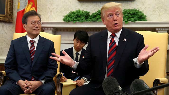 Telediario 1 - Trump dice que su cita con Kim Jong-un podría retrasarse de la fecha prevista