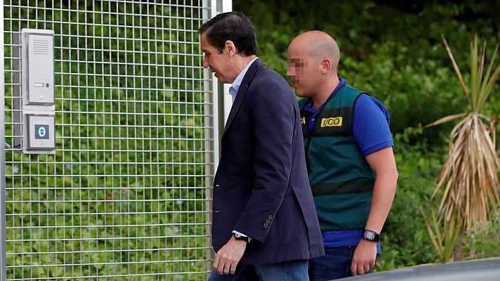 Telediario 1 - Zaplana y los otros detenidos en la Operación Erial pasan a disposición judicial en Valencia