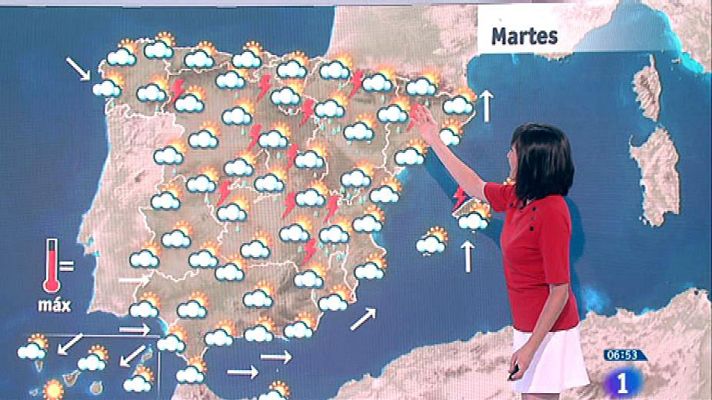 El tiempo - Este martes habrá tormentas localmente fuertes en el norte y Levante peninsular